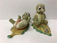 Pair of Homco Whimsical Turtle Figurines