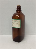Vintage C.D. Tufts Druggist Brown Bottle with Cork