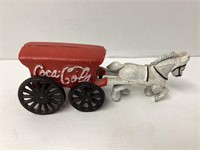 Cast Iron Coca-Cola Horse Drawn Wagon