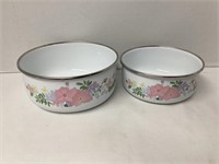 Two Porcelain Enameled Bowls