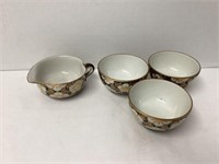 Small Chinese Pitcher and Three Bowls