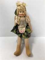 Vintage Cloth Doll with Stand