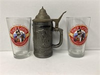 Two Highland Brewing Company Beer Glasses and