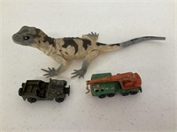 Lesney Matchbox Crane, Midge Toy Army Jeep, Lizard