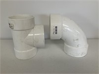 4" Elbow and Tee PVC Pipe Fittings