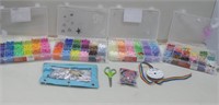 Assorted Plastic Crafting Beads & More Pictured