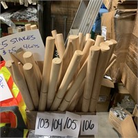 25pcs Wooden Stakes 1" x 24"