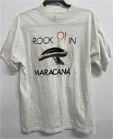 Vintage Rock 91’ In Maracana Brazil Shirt