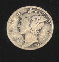 Vintage 1929 Mercury Silver Dime coin