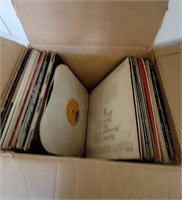V - BOX OF VINTAGE VINYL RECORDS (G35)