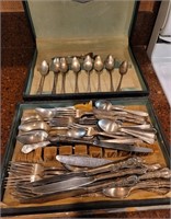V - MIXED SILVER & STAINLESS FLATWARE (K41)