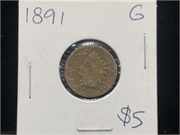 Graded Antique Indian Head Penny coins