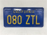 Vintage Blue California License Plate