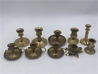 Lot- Small candle stick holders- BRASS