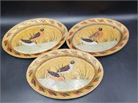 VTG Brass/ Cloisonne Matching Decorative plates