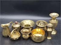 Box of Vintage Brass Collectibles
