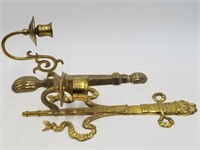 VTG Brass Wall Sconces, Candle Holders, Bombay