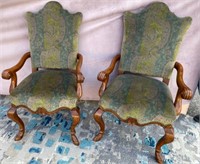 X - PAIR OF MATCHING ARM CHAIRS (D)