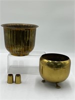 Brass lot planters & candle toppers