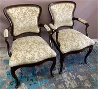 X - PAIR OF MATCHING ARM CHAIRS