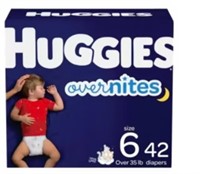 Huggies Overnites Nighttime Diapers 42 ct Size 6