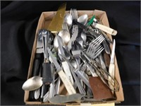 Silverware & kitchen utensils including Pioneer