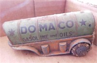 Vintage metal Domaco Gasoline & Oil tanker -