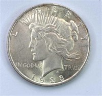 1923 Peace Silver Dollar, High Grade UNC