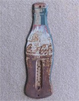 Vintage metal Coca-Cola bottle thermometer,