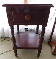 Wooden bedside table night stand w/ 1 drawer,