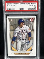 2014 PSA 10 Astros A.J. Reed Bowman Draft Picks GE