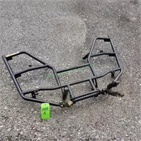 Front rack for 4 wheeler with rifle holder.