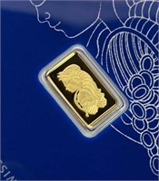 1g Gold 'Lady Fortuna' PAMP Suisse Bar 999.9