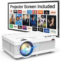 QKK 2020 Newest 3800Lux Mini Video Projector,