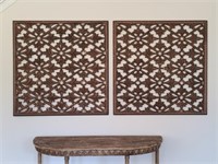 TWO (2) WOOD WALL PANELS