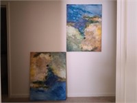 TWO (2) ABSTRACT CANVASES