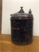 Vintage 5 Gallon Heavy Steel Can with a Pump