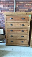 Wood chest of drawers, 38x18x53