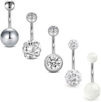 D.Bella 14G Belly Button Rings Surgical Stainles