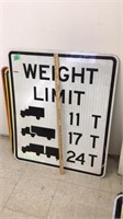Weight limit sign