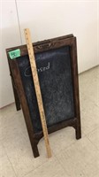 Antique chalk board easel sign