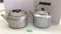 2 tea kettle, vintage