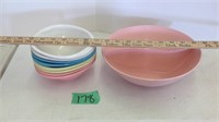 Boontonware bowls, Melmac divided bowl
