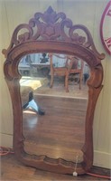 Victorian Silverback Wooden Hand Carved Mirror