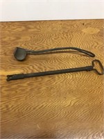 Vintage Lead Ladle and Wagon Handle