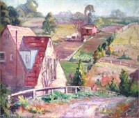 Jerrold Nathan (1899-1979) Farm Scene
