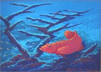 Brian R Maloney (1942 - ) 'Spotted Coral Trout'