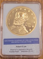 CSA Robert E Lee Civil War Gold Coin Replica