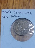 1860's Jenny Lind Token U.K.