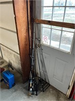 Several Fishing Rods and Reels